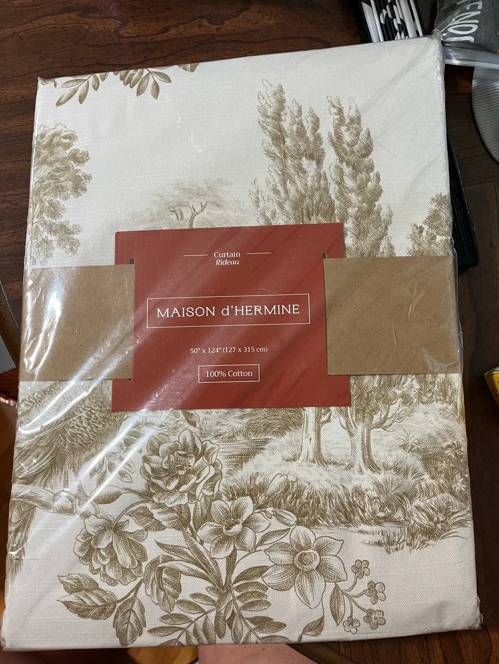 NWT Size 50x124” Maison d’Hermine French Inspired Bronze Trianon Curtains